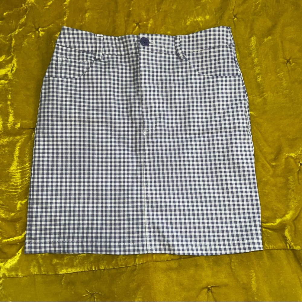 Lavender & White Gingham Skirt
